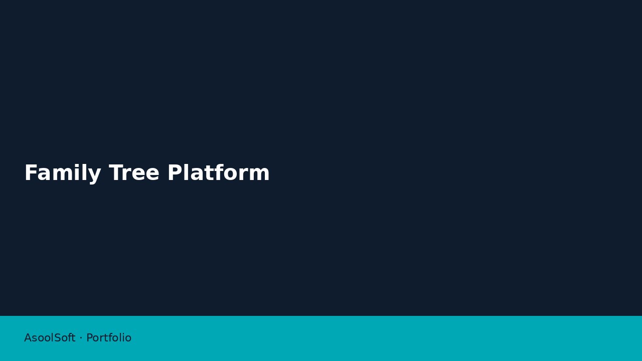 Family Tree Platform